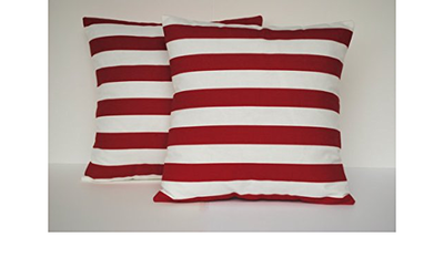 100% silk dupion fabric red white stripes 54&quot; wide