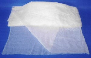 100% Cotton Gauze Fabrics white colour 44&quot; wide - The Fabric Factory