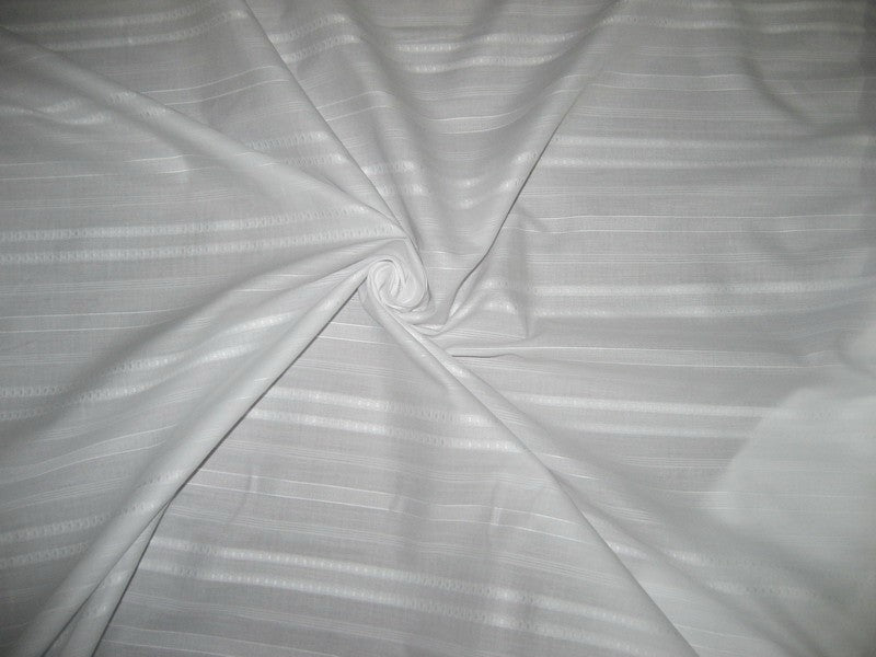 superfine white cotton dobby/ jacquard fabric 58" wide [1854]