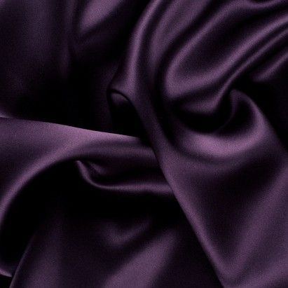 43 MOMME SILK DUTCHESS SATIN FABRIC eggplant color 58" wide