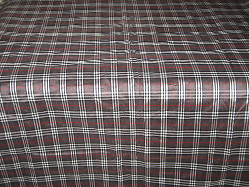 Silk Dupioni BLACK PLAIDS fabric 54" wide DUP#C41