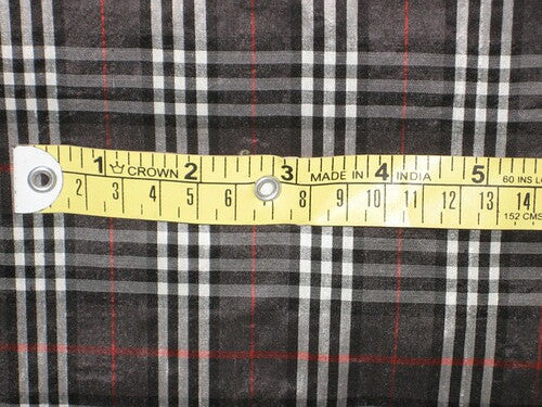 Silk Dupioni BLACK PLAIDS fabric 54" wide DUP#C41