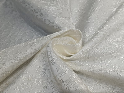 Silk Brocade Jacquard Fabric Ivory Color 44"~wide BRO1[2]