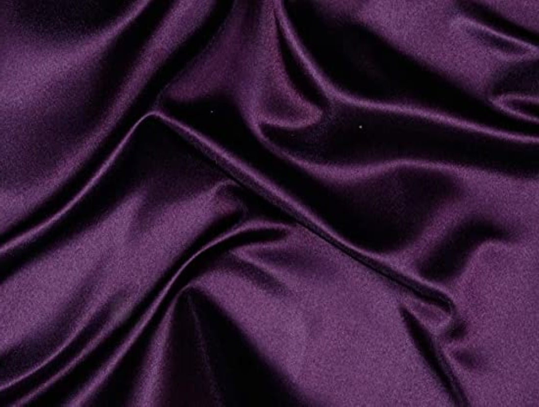 Plum Purple viscose modal satin weave fabric ~ 44&quot; wide.(48)[10615]