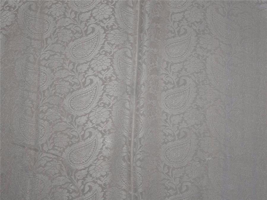 soft silk crepe silk JACQUARD - off white paisley b2#100[4]