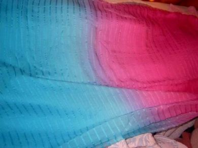 Shaded Silk chiffon thin satin stripe fabric 44&quot; wide - The Fabric Factory