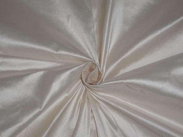 PURE SILK DUPIONI FABRIC CREAM COLOR 54" wide DUP190