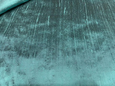 100% Pure SILK Dupioni FABRIC sea green x black color 54" wide with slubs MM82[12]