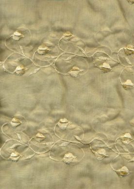 silk organza fabric- velvet embroidery~Donna sheers WIDE [410]
