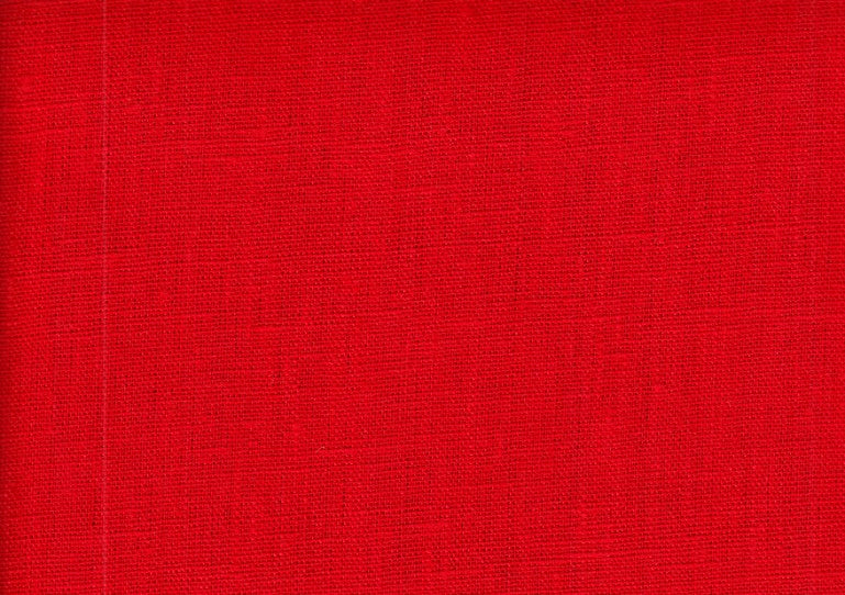 LINEN/ COTTON FABRIC 54" WIDE red COLOR
