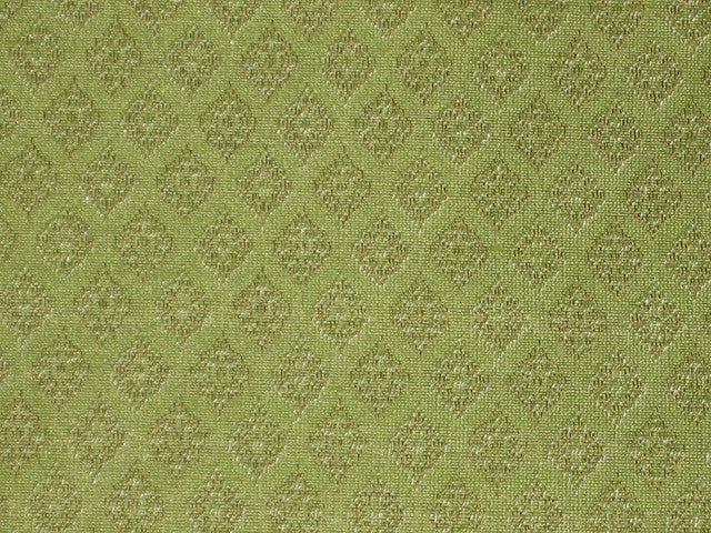 SILK BROCADE FABRIC Lime Green & Gold color 44" wide BRO67[2]