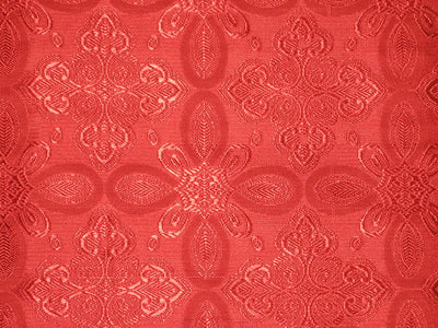 Brocade Liturgical Vestment Cross pattern Fabric - Red color 44" wide BRO81[5]