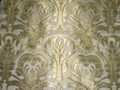 Brocade Fabric heavy king khab Ivory &amp; Gold 36" wide BRO91[2]
