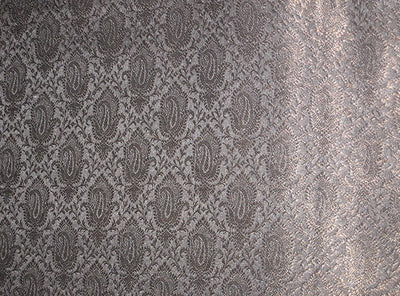 Heavy Silk Brocade Fabric Black &amp; Metallic Bronze 44" wide BRO101[2]