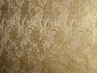 Silk Brocade Fabric Light Gold Victorian 44" wide BRO9[3]