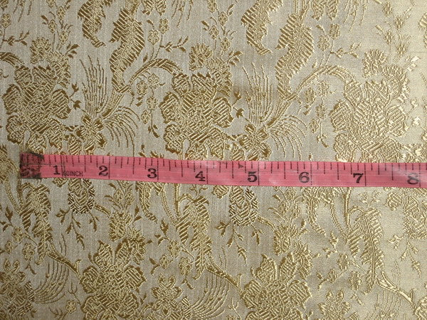 Silk Brocade Fabric Light Gold Victorian 44" wide BRO9[3]