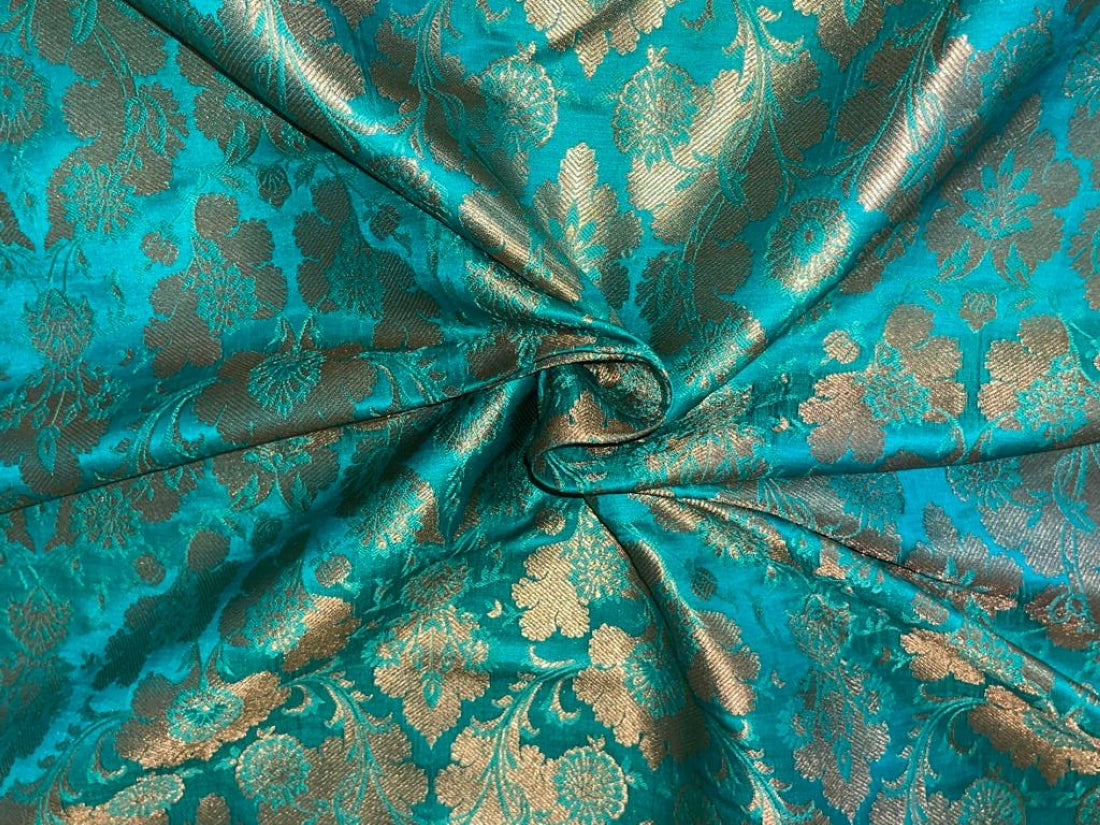 Gold Metallic Jacquard Brocade Fabric 44" wide available in five colors BRO816