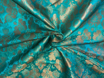 Gold Metallic Jacquard Brocade Fabric 44" wide available in five colors BRO816