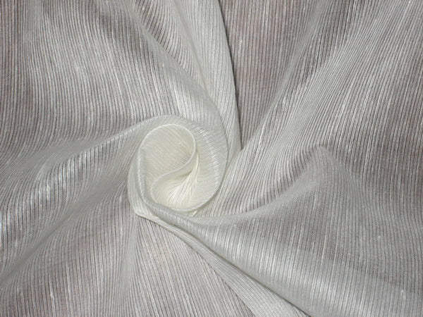 off White silk organza / linen fabric 54&quot; wide
