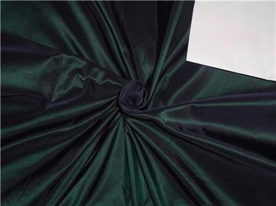 100% Pure Silk Taffeta Fabric Dark Green x Black colour 54" wide TAF279[2]