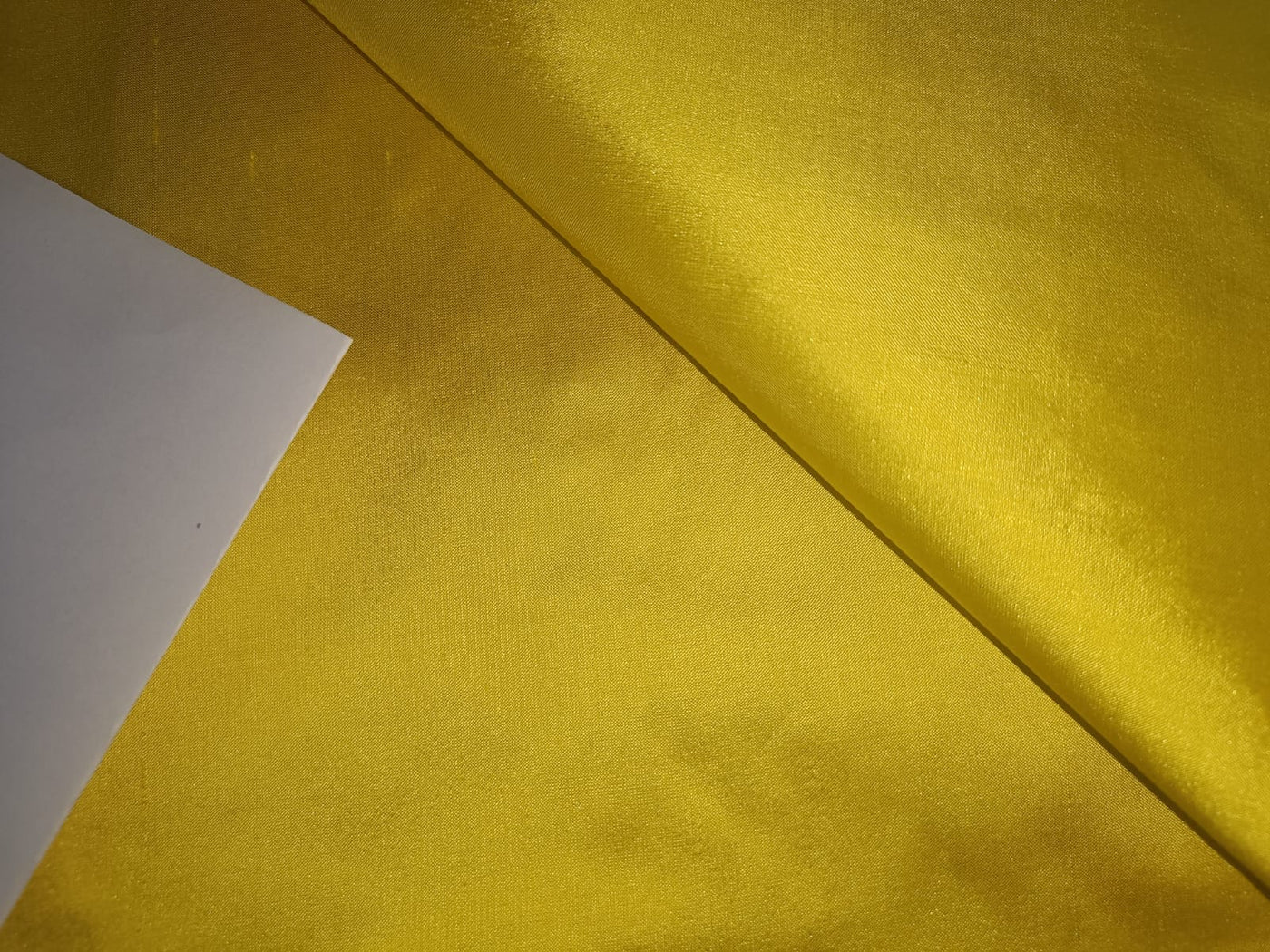 100% PURE SILK DUPIONI FABRIC bright yellow color 54" wide DUP379[1]