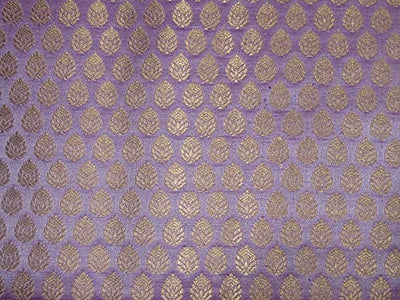 Silk Brocade 44&quot;Pinkish Lavender x metalic gold