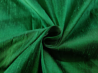100% pure silk dupioni fabric GREEN colour 54" wide with slubs MM88[4]