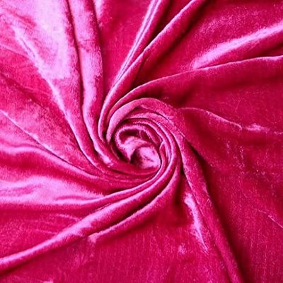 100% Crushed Velvet Fuchsia Pink Fabric ~ 44&quot; wide