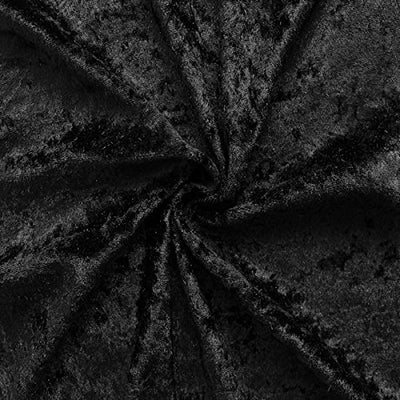100% Crushed Velvet Dark Black Wine Fabric ~ 54&quot; wide - The Fabric Factory