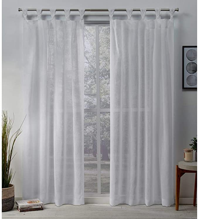 100% Cotton Gauze Tab Curtain, 44 inches X 108 inches - The Fabric Factory