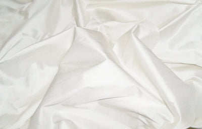 Silky White Ivory 100% Silk Dupioni fabric 60" sold by the yard DUP18