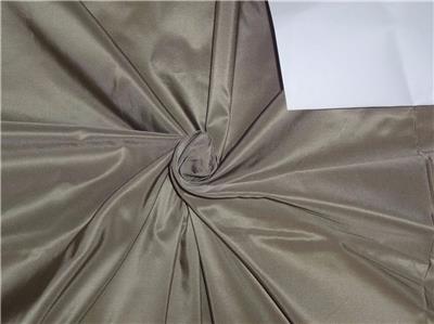 100% Pure Silk Taffeta Fabric Taupe 4.35 Cut Length 54" wide TAF279[4]