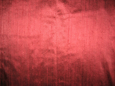 100% Pure SILK Dupioni FABRIC Dark Indian Red with Black Shot 44" wide MM40[3]