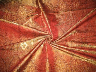 Silk Brocade Fabric Multi Color 44&quot;