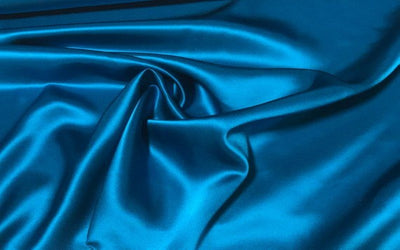 Peacock Blue viscose modal satin weave fabric ~ 44&quot; wide.(69)[10011]