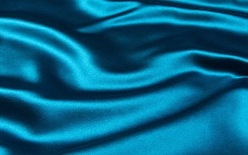 Peacock Blue viscose modal satin weave fabric ~ 44&quot; wide.(69)[10011]