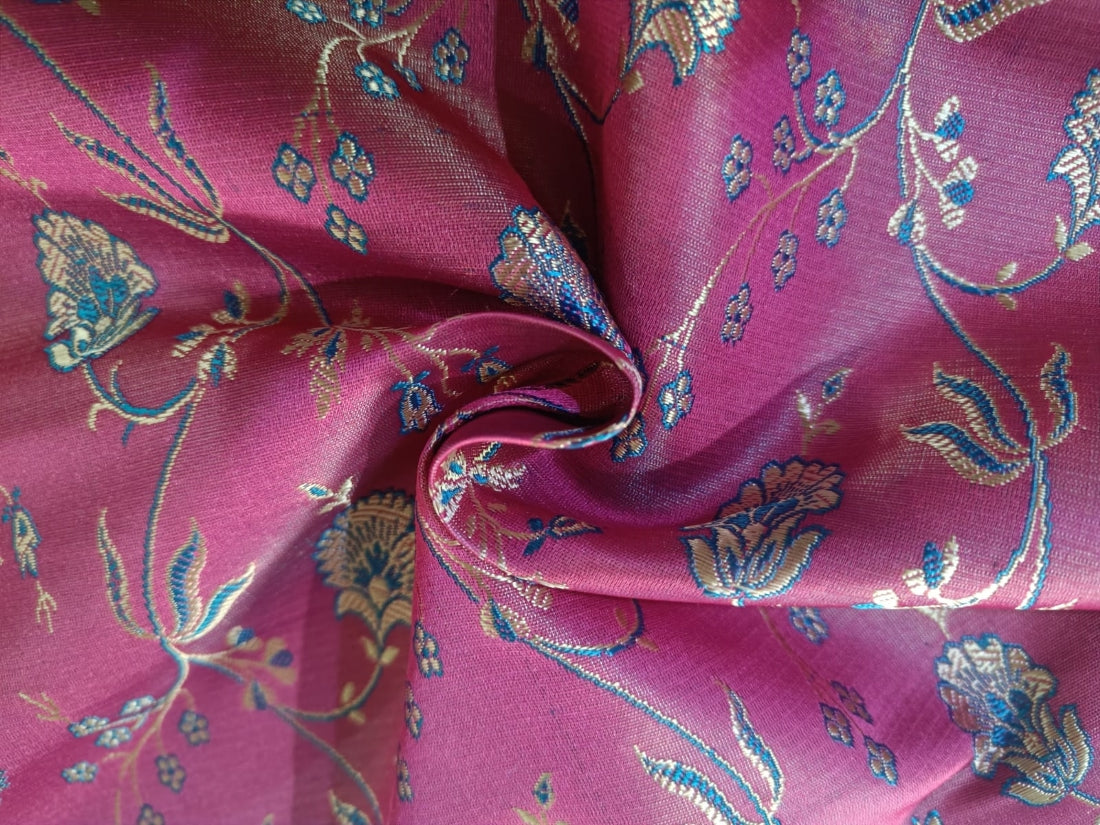 Silk Brocade Fushia Pink 44" WIDE BRO13[2]