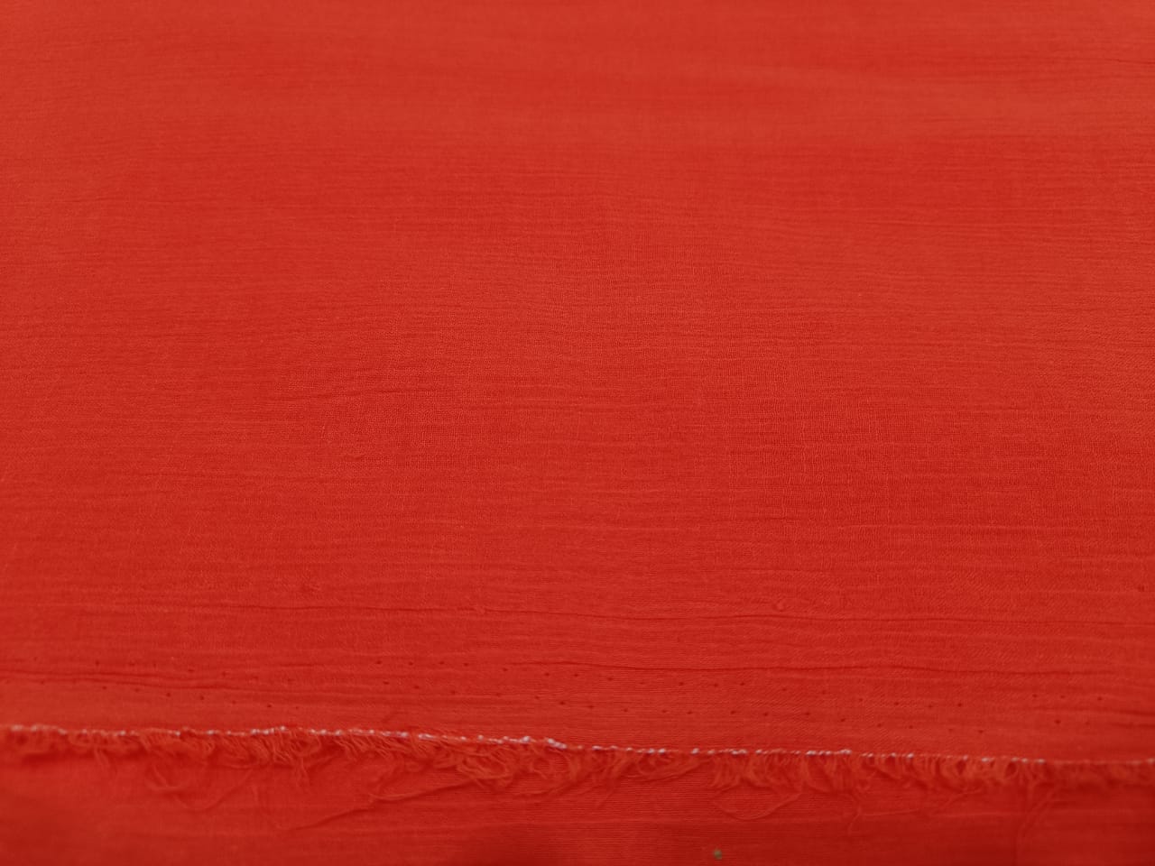 Cotton crush crepe deep orange color fabric 58" wide