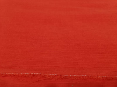Cotton crush crepe deep orange color fabric 58" wide