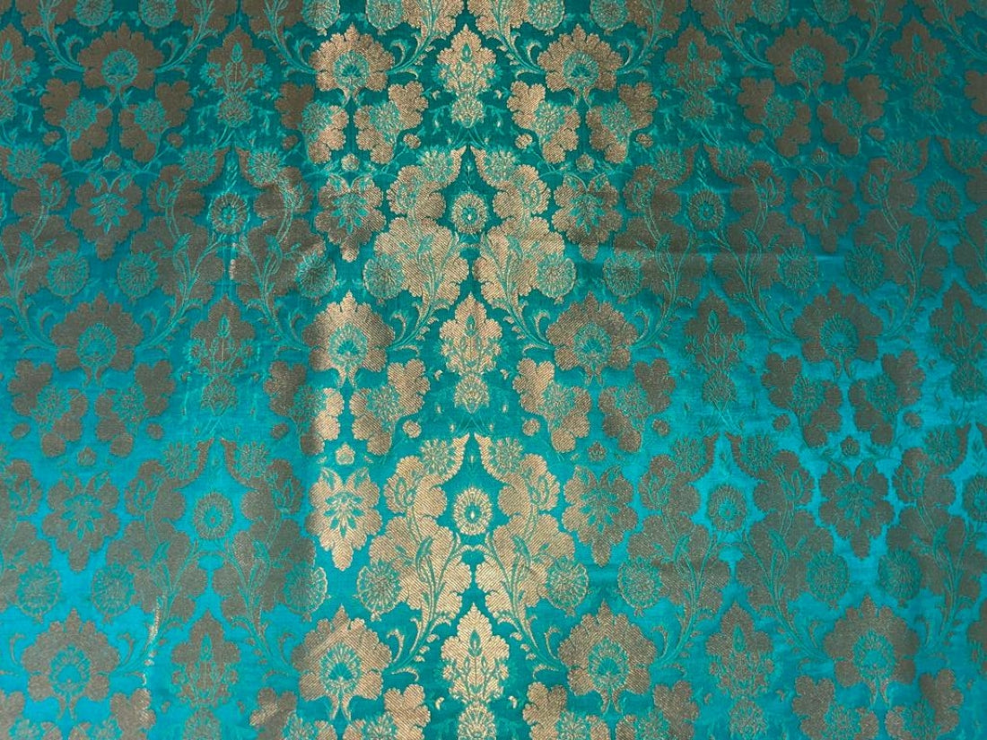 Gold Metallic Jacquard Brocade Fabric 44" wide available in five colors BRO816