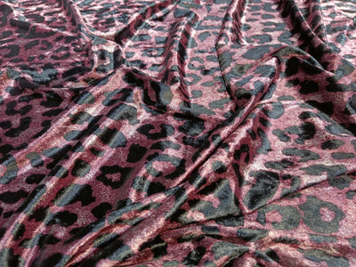 Imported velvet animal print Lycra fabric 58" wide available in 4 colors