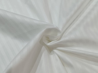 100% Cotton fabric satin stripe design Ivory 58" wide available in two styles[12493/94]