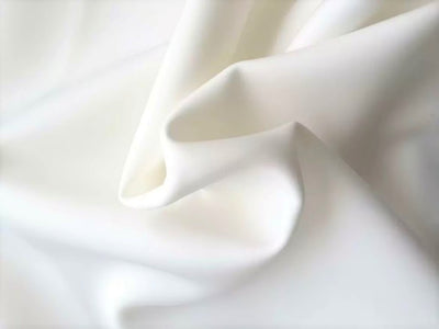 White Ivory Scuba Crepe Stretch Jersey Knit Dress for fashion wear fabric 58&quot; wide[12321]