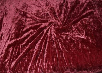 Imported Plush Silk Cherry Wine Velvet Fabric ~ 44&quot; wide [4977]
