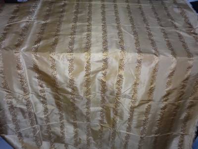 silk taffeta jacquard~shades of gold / brown 54" wide [5020]