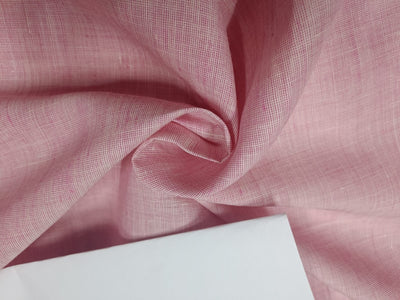 Two tone linen{iridescent} fabric pink x white colour 54" wide [5343]