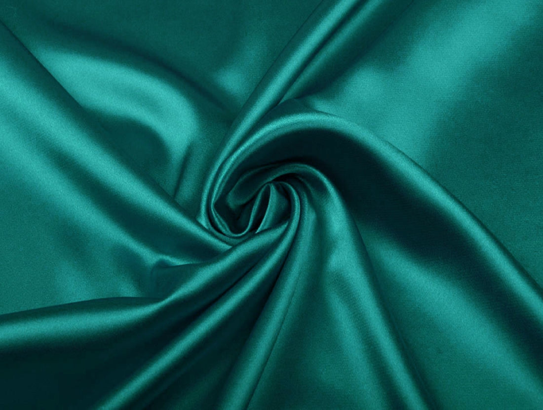 Turquoise viscose modal satin weave fabric 44" wide [10140]