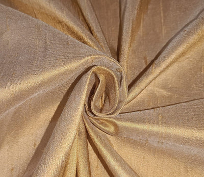 100% pure silk dupioni gold x ivory 108" with slubs fabric MM106[4]