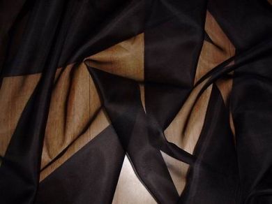 108 inches wide silk organza-black colour