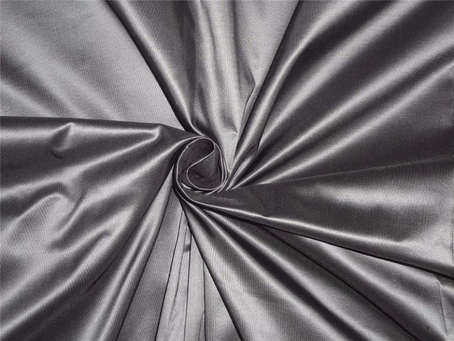 100% Pure Silk Taffeta Fabric Black x Ivory colour 60" wide 5.75 Cut Length TAF279[1]